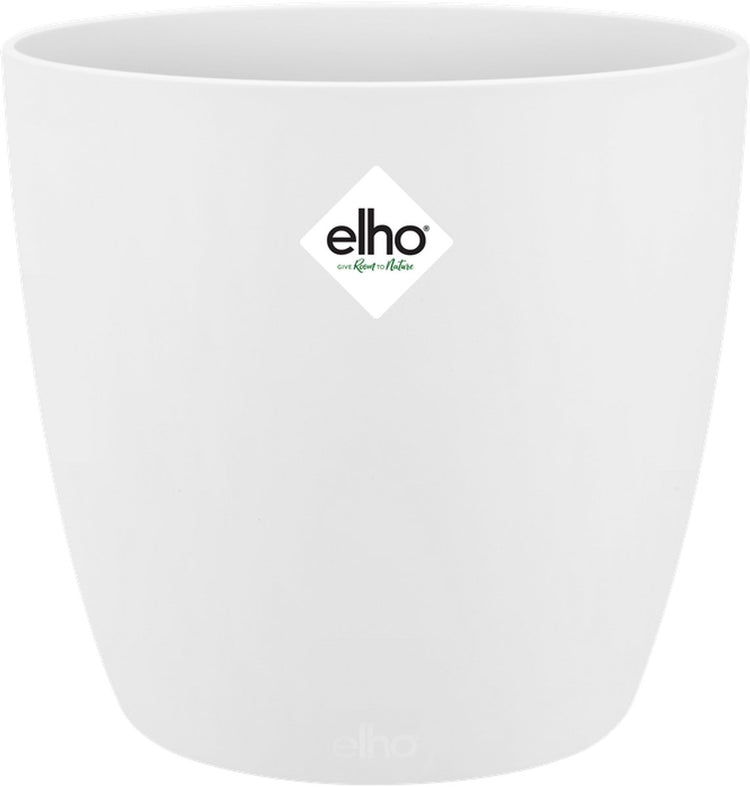 Elho Brüssel rund 18 – Blumentopf für den Innenbereich – 100 % recycelter Kunststoff – ø 18,3 x H 16,8 cm – weiß