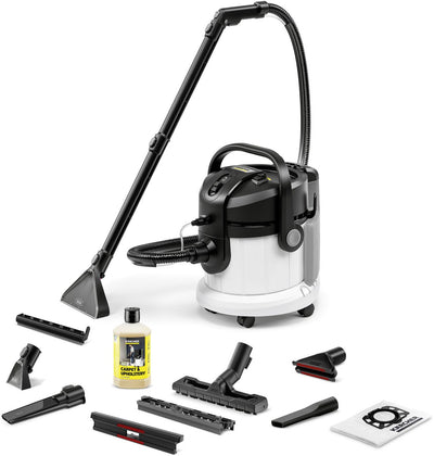 Kärcher se 4 plus Teppichreiniger - Fleckenreiniger - inkl. Extra-Polsterdüse - 4 4 Liter - Nass- und Trockensauger - geeignet für u.a. Autositze – Bürostühle – Sofas – Hundekörbe, Teppiche, Vorleger, Baby- und Kinderstühle