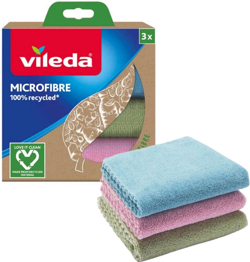 Vileda -Mikrofasertuch 3 Pack 100% recycelt
