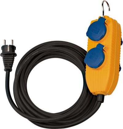 Brennerstuhl Baustellenkabel IP54 mit Buchsenblock 10m schwarz h07rn-f 3g1,5 - 1151740010