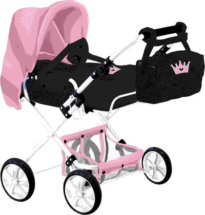 Braet Baby- und Kleinkinderwagen Kombi 2 mit Kronentasche blaurosa