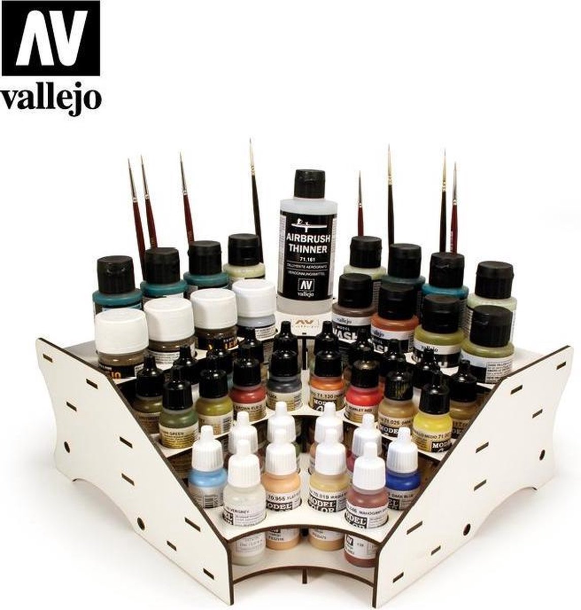 Vallejo Modellbau-Dekoration – 26008 Farb-Eckmodul-Farbregal