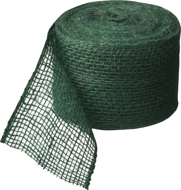 Natur - Juteband - grün - 10cm x 25m - Hobby-Bastelmaterial - Dekoration - Geschenke verpacken - Basteln