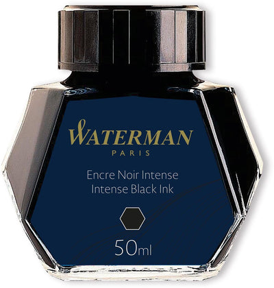 Waterman - Füllfederhaltertinte | intensives Schwarz | 50 ml Tintenflasche