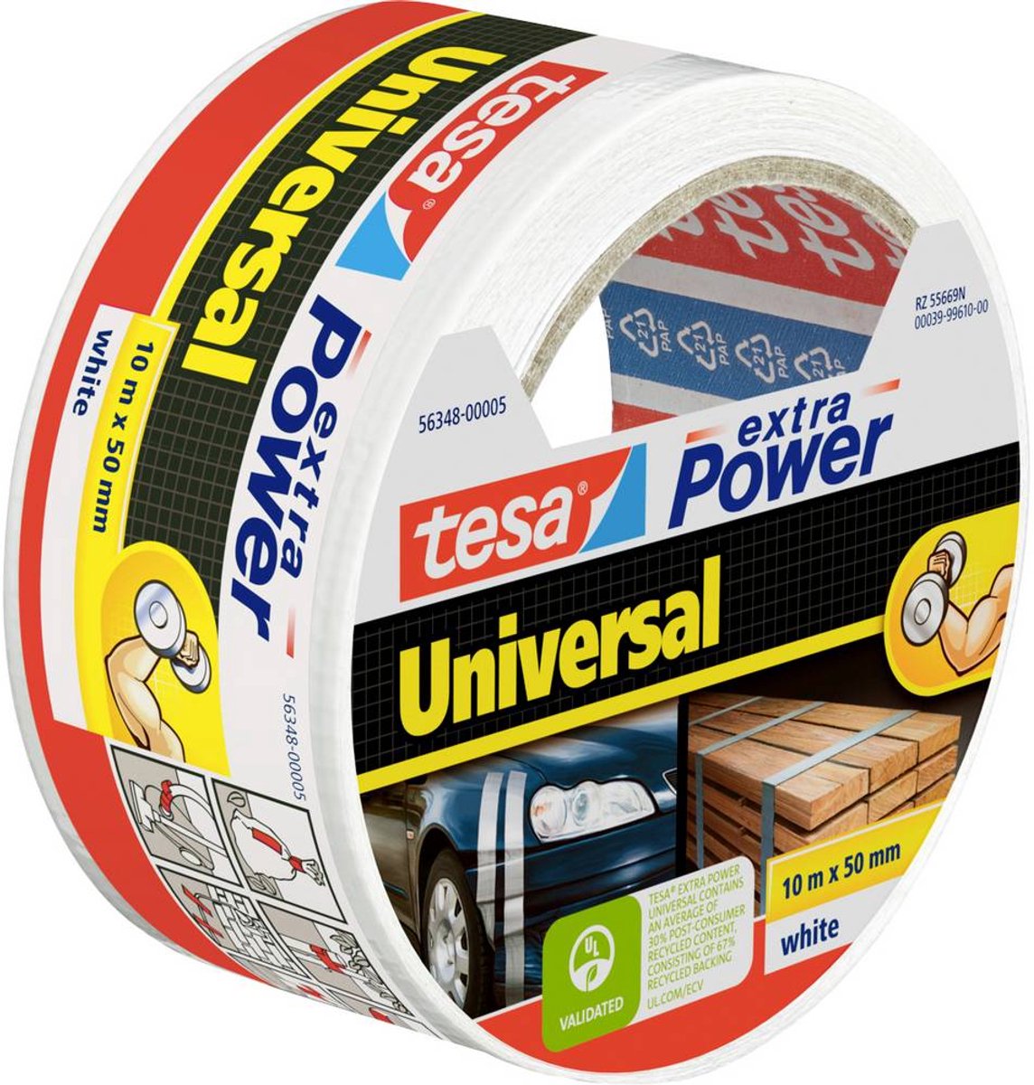 Tesa 1002188 - Extra Power univ.weiß | 3 Stück