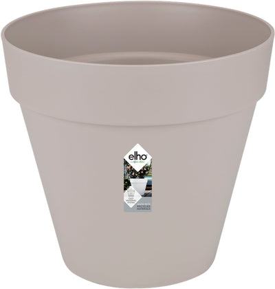 Elho Loft Urban Round 40 – Blumentopf für den Außenbereich – ø 38,5 x H 35,3 cm – warmes Grau