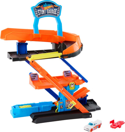 Hot Wheels City Transforming Stunt Garage Spielset und Metallspielauto