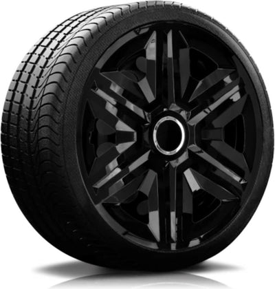 Nrm Radkappensatz 14 Zoll schwarz verchromte Radkappe für Winterfelgen