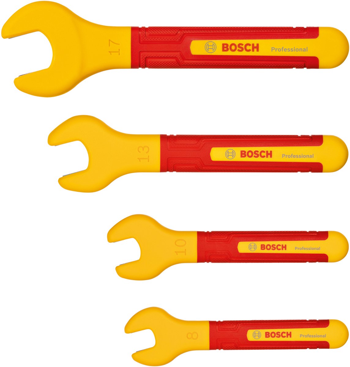 Bosch Professional - VDE-Maulschlüsselsatz - 8 - 10 - 13 und 17 mm