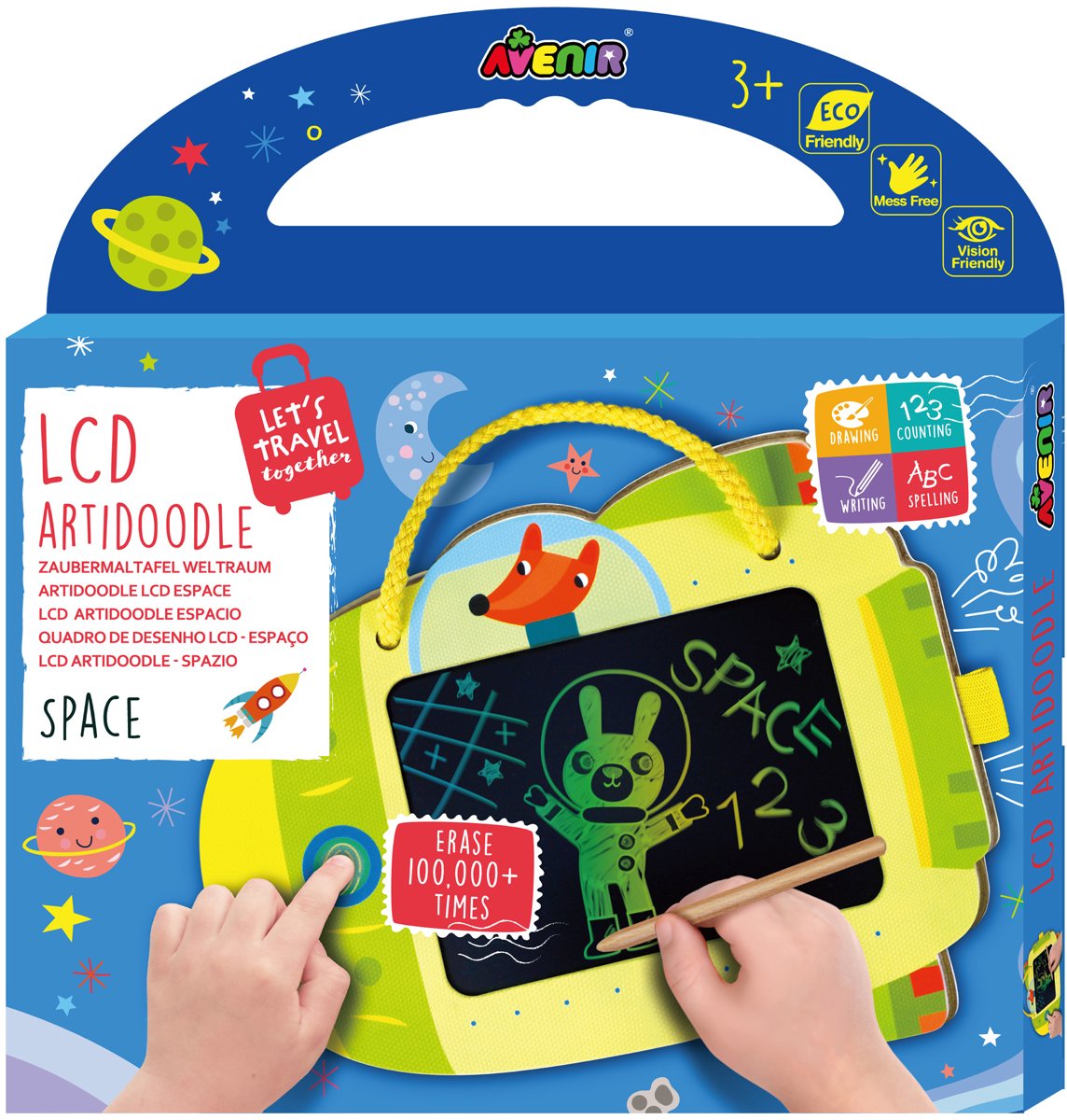 Avenir LCD Artidoodle – Space – Zeichenbrett – 21 x 16 cm – 3 Jahre