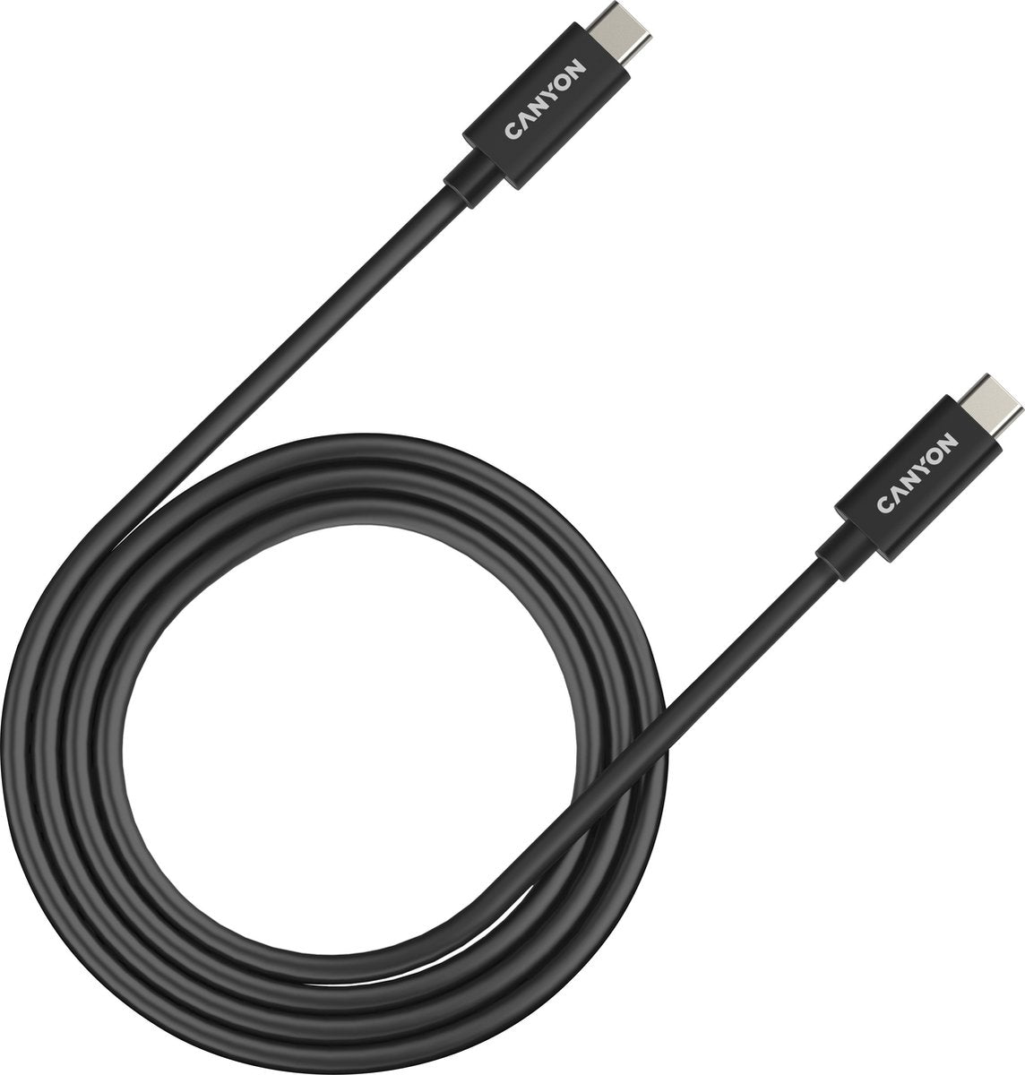 Canyon uc-44 – USB 4-Kabel – 40 Gbit/s – 240 W – USB-C auf USB-C – E-Marker – 1 m – 240 W – geeignet für Apple Mac – 8 K bei 60 Hz – 4 K bei 120 Hz – Thunderbolt 4 – Schwarz