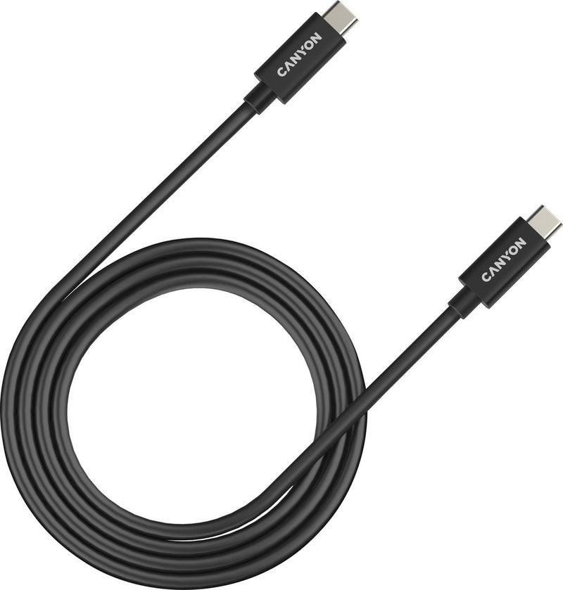 Canyon uc-44 – USB 4-Kabel – 40 Gbit/s – 240 W – USB-C auf USB-C – E-Marker – 1 m – 240 W – geeignet für Apple Mac – 8 K bei 60 Hz – 4 K bei 120 Hz – Thunderbolt 4 – Schwarz