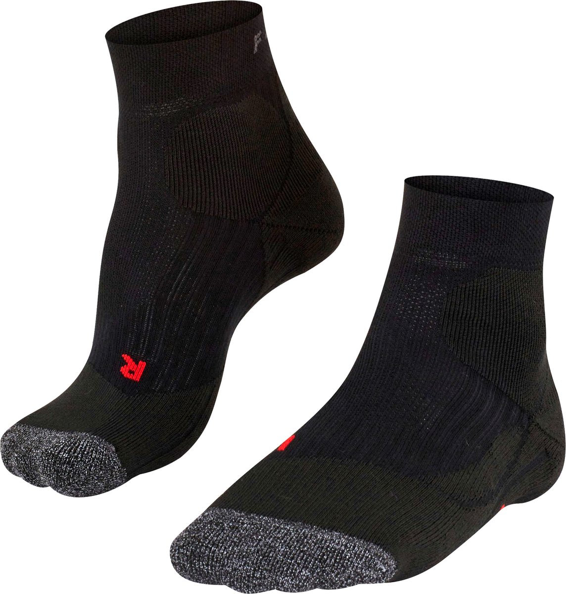 Falke te2 kurze Anti-Blasen-Tennissocken aus Baumwoll-Funktionsmaterial Damen Schwarz – Größe 35-36