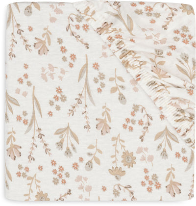 Jollein Baby - Spannbettlaken Jersey 60x120cm - Babybett - weiche Baumwolle - blumig