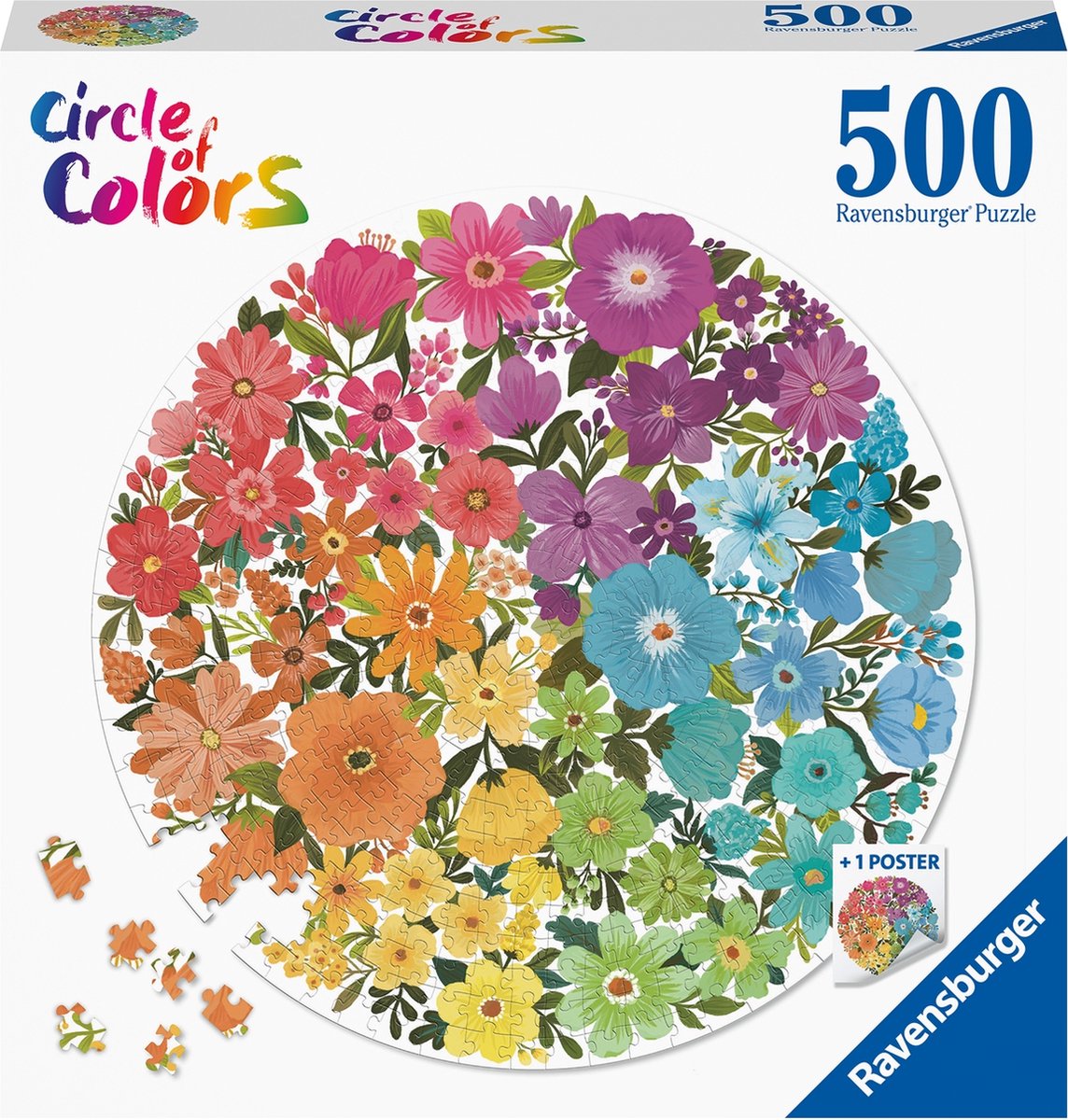 Ravensburger -Farbenkreis Rätsel Blumen, 500st.