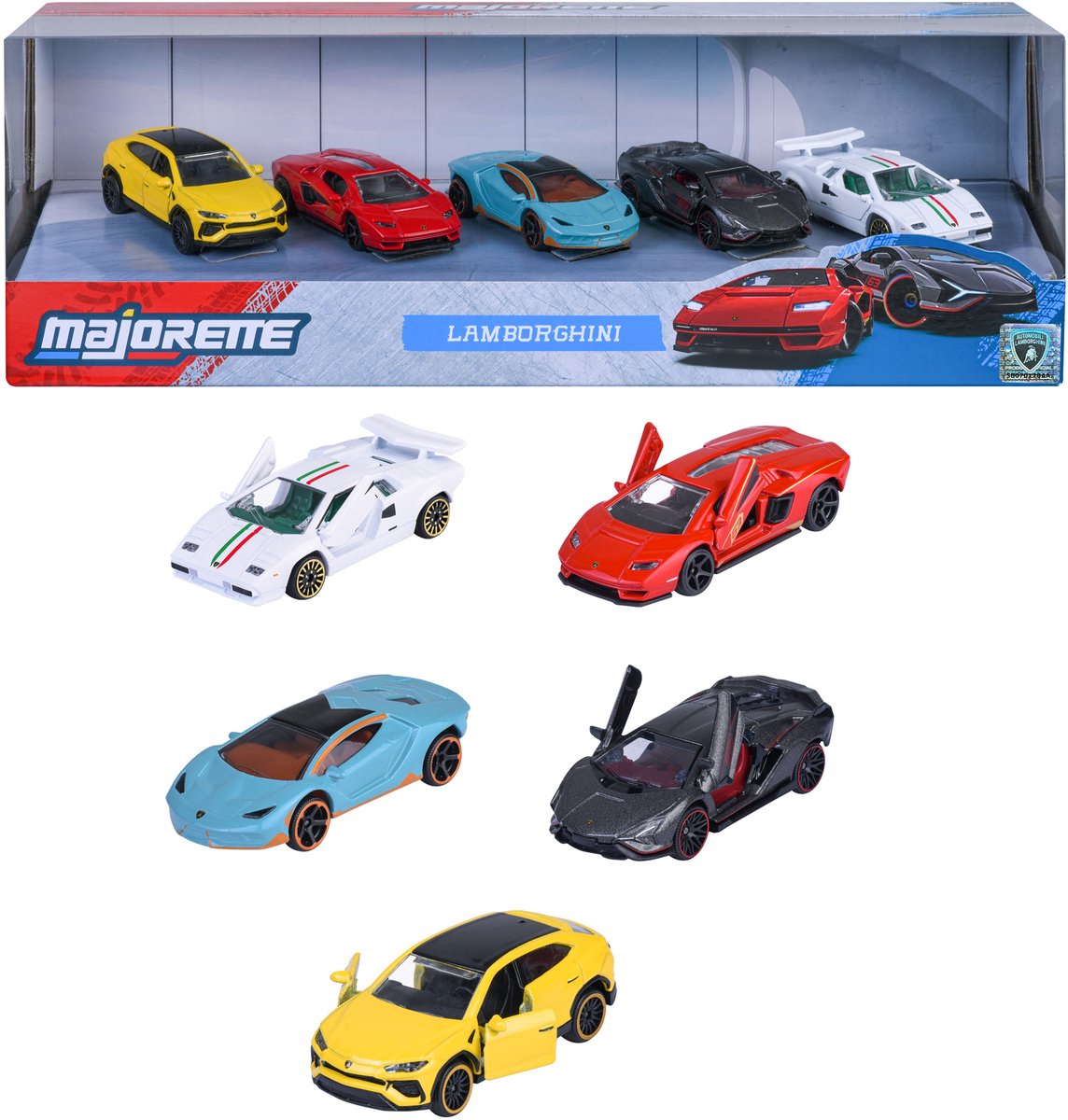 Majorette Lamborghini-Set, 5-teilig.