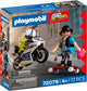 Playmobil City Action Polizei-Motorrad-Verfolgungsjagd | Polizist jagt Dieb auf Longboard | regt die Kreativität an | Kinderspielzeug für Kinder ab 4 Jahren | 72079
