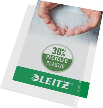 Leitz premium quality show bag - 30% pre-consumer recycled plastic - a4 - 100 pieces - transparent