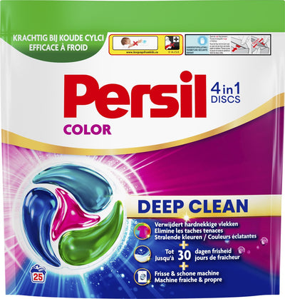 Persil Scheiben Color – Waschmittelkapseln – 4-in-1 – Scheiben – Buntwäsche – 5 x 25 Wäschen