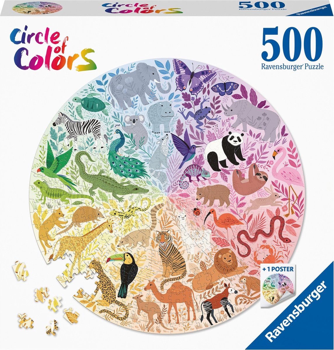Ravensburger Circle of Farben Rätsel Tiere, 500st.