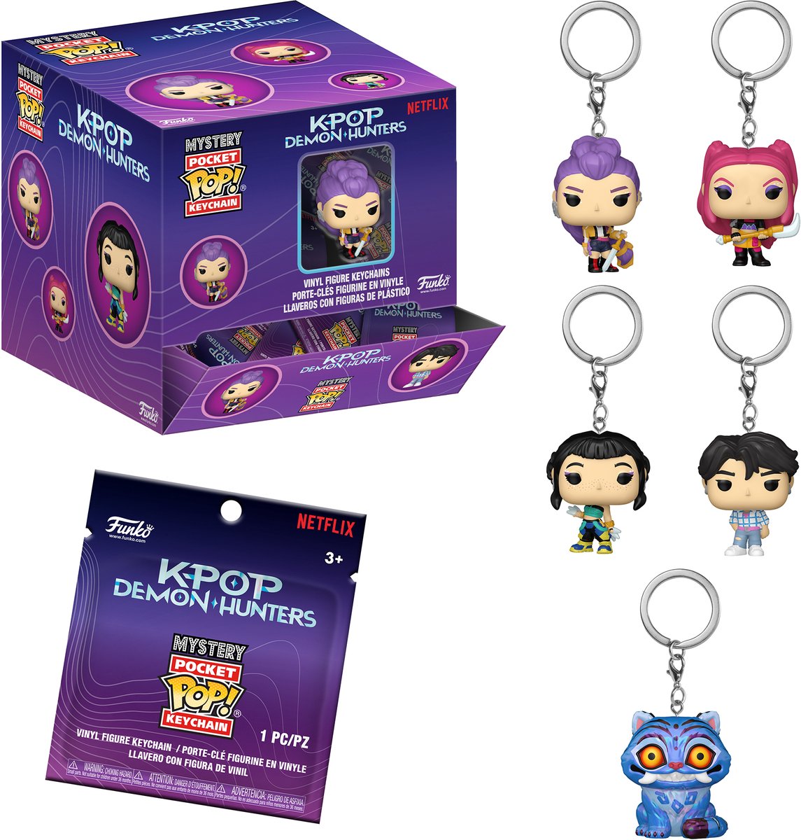 Kpop Dämonenjäger Pop-Schlüsselanhänger: - Mystery Box (1 von 5 Varianten)