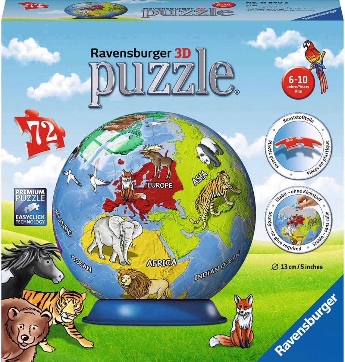 Ravensburger Globus 3D-Puzzle 72 Teile