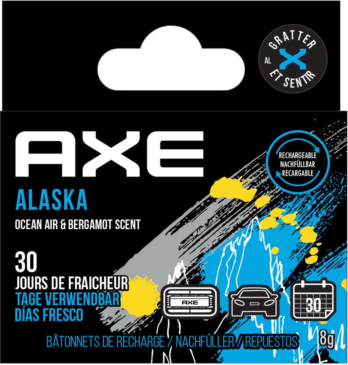 Axe Nachfüll-Lufterfrischer Aluminiumhalter Alaska schwarz 2 Stück