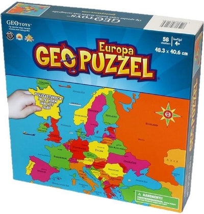 Geotoys Geopuzzle Weltkarte Europa – 58 Puzzleteile