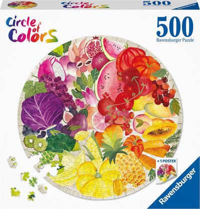 Ravensburger Rundpuzzle Kreis aus Farben Obst und Gemüse – Puzzle – 500 Teile