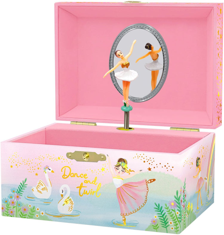 Giggle and Honey Spieluhr-Schmuck – drehende Ballerina Schwanensee rosa.