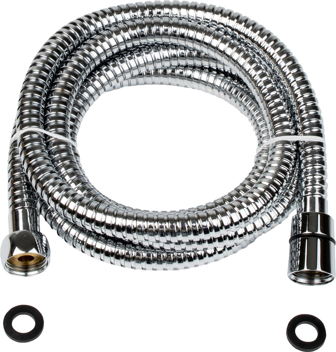 Plieger Napoli Brauseschlauch – Universal – Metall – Chrom – knickfest – verdrehsicher – 200 cm – 10 Jahre Garantie
