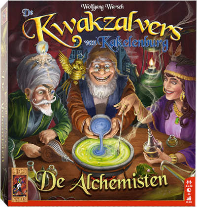 999Games de Kwakzalvers van Kakelenburg: Die Alchemisten, die das Brettspiel ausbauen