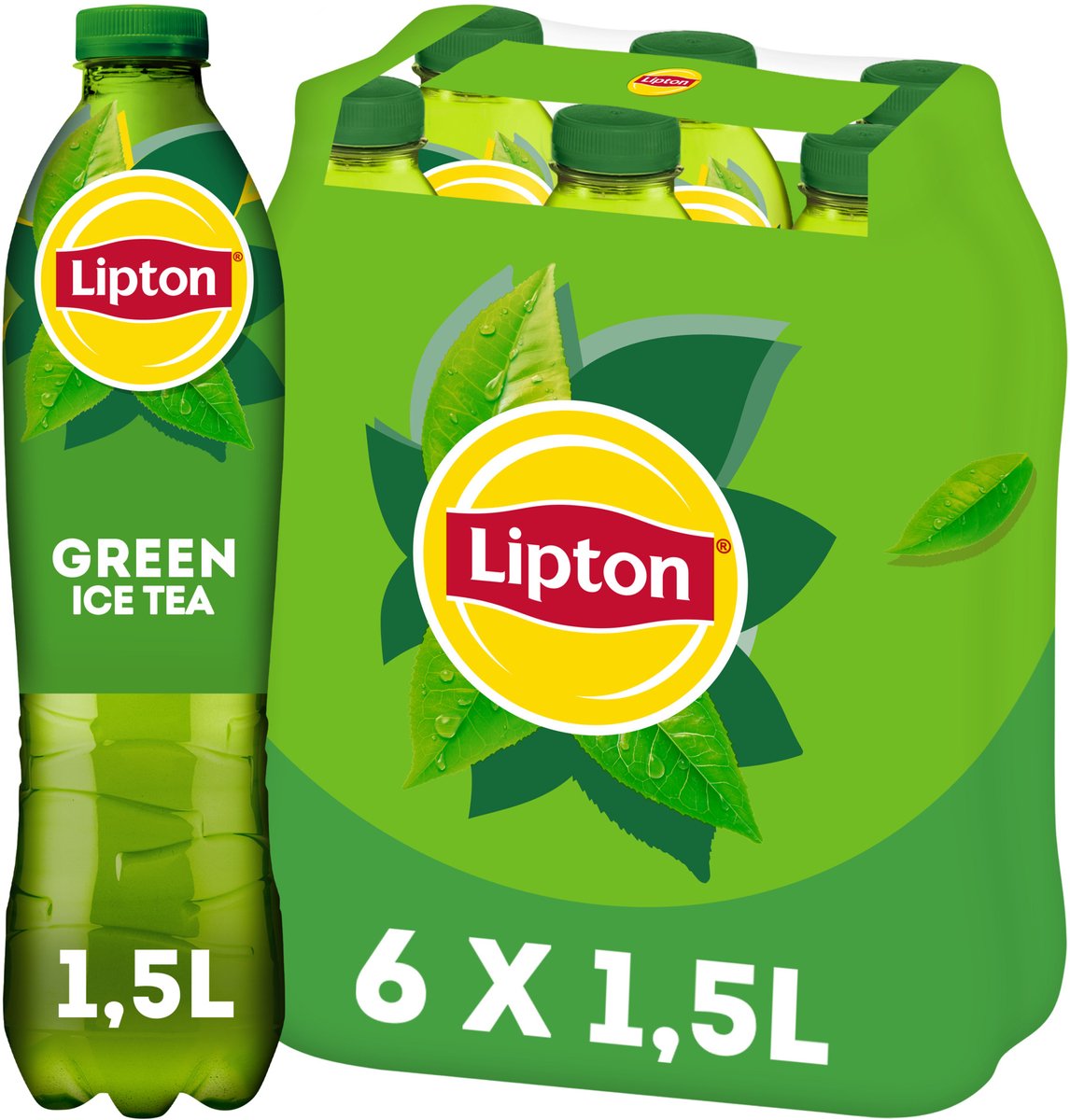 Lipton Eistee grüne Flasche – Original – zuckerarm – 6 x 1500 ml – Vorteilspack