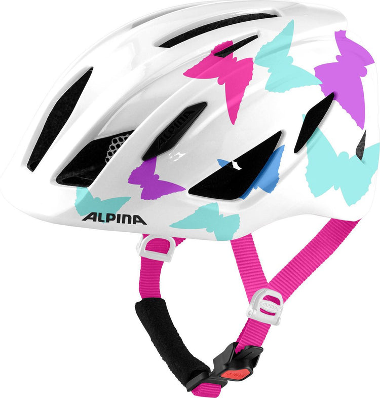 Olympische Sportswear SportlerHelm Pico Pearlwhite Schmetterlinge 50-55