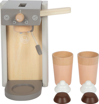 Kleiner Fußkaffeemaschine Spielset grau 'lecker'