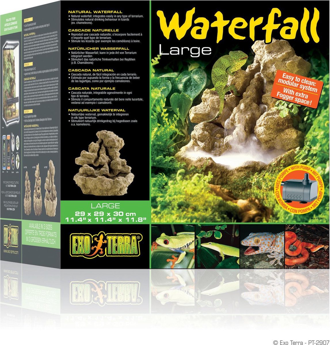 Exo Terra Terrariendekoration Kieselwasserfall – 17 x 16 x 20 cm