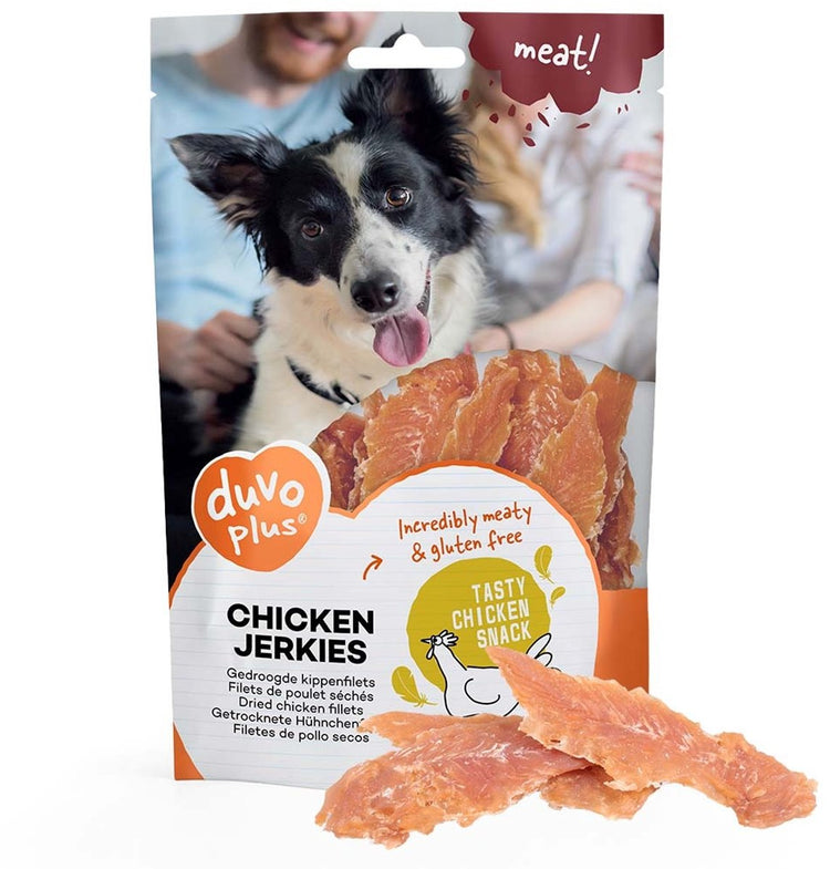 Duvo plus Fleisch! Snack Hühner-Jerkies für Hunde 1kg