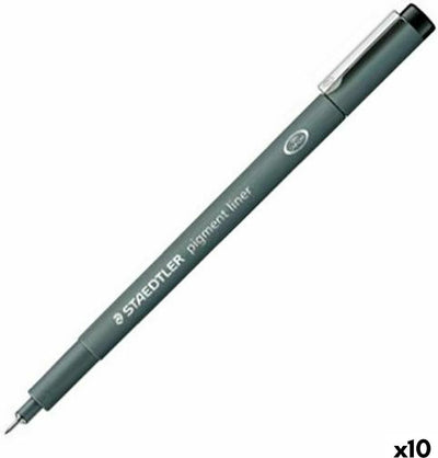 Staedtler - Künstlerserie - Pigment Liner - Fineliner - Schwarz - 0,4 mm - 10 Stück