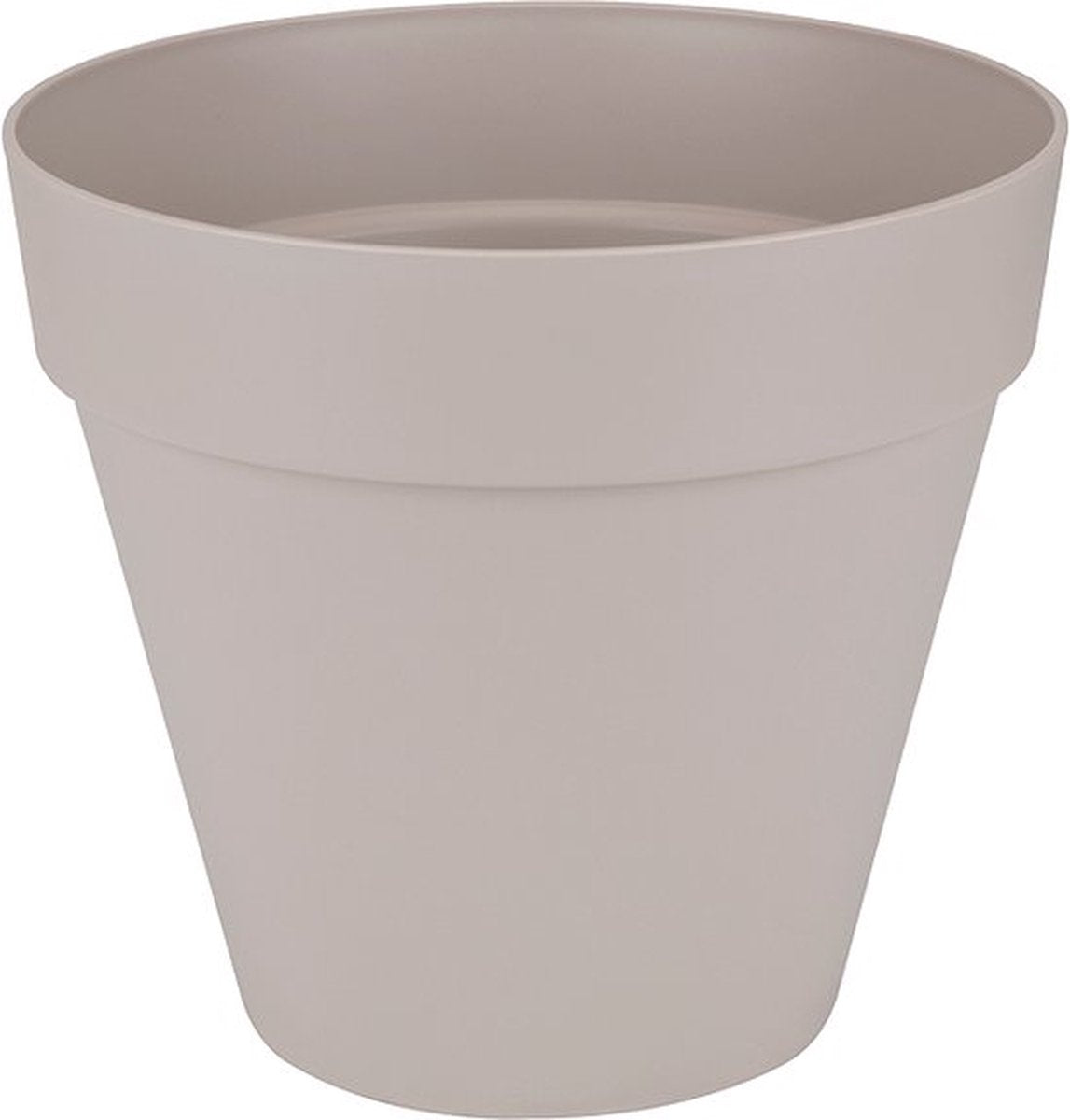 Elho Loft Urban Round 60 – großer Blumentopf für den Außenbereich – Wasserreservoir – 100 % recycelter Kunststoff – ø 58,0 x H 54,0 cm – warmes Grau