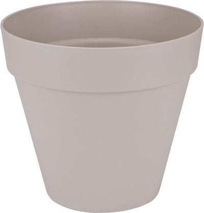 Elho Loft Urban Round 60 – großer Blumentopf für den Außenbereich – Wasserreservoir – 100 % recycelter Kunststoff – ø 58,0 x H 54,0 cm – warmes Grau