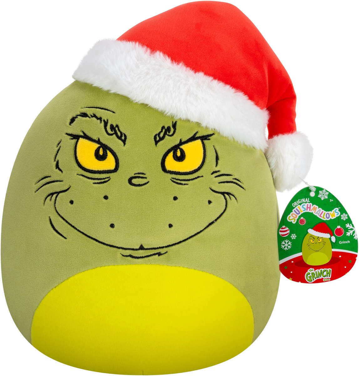 Squishmallows – Grinch mit Weihnachtsmütze, 25 cm Plüsch