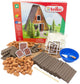 Teifoc® Bausatz – Finnisches Hüttenwaldhaus – 160 Teile – echte Mini-Steine mit Zement, Schüssel und Kelle – Bausatz für Kinder ab 6 Jahren