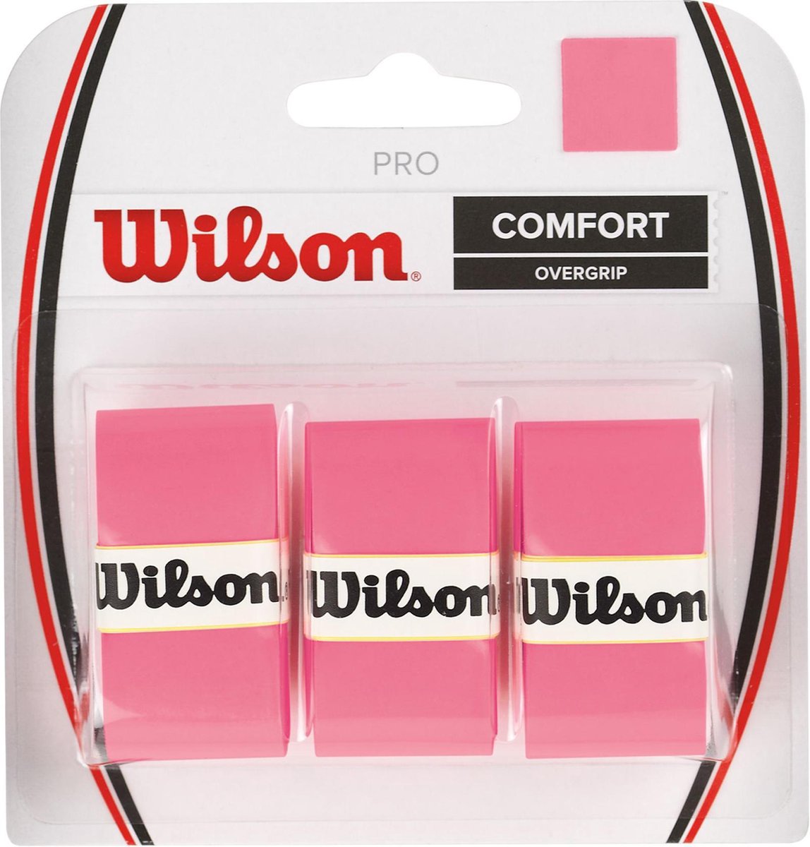 Wilson Pro Comfort Tennis Padel Overgrip Fluor Pink – 3er-Pack