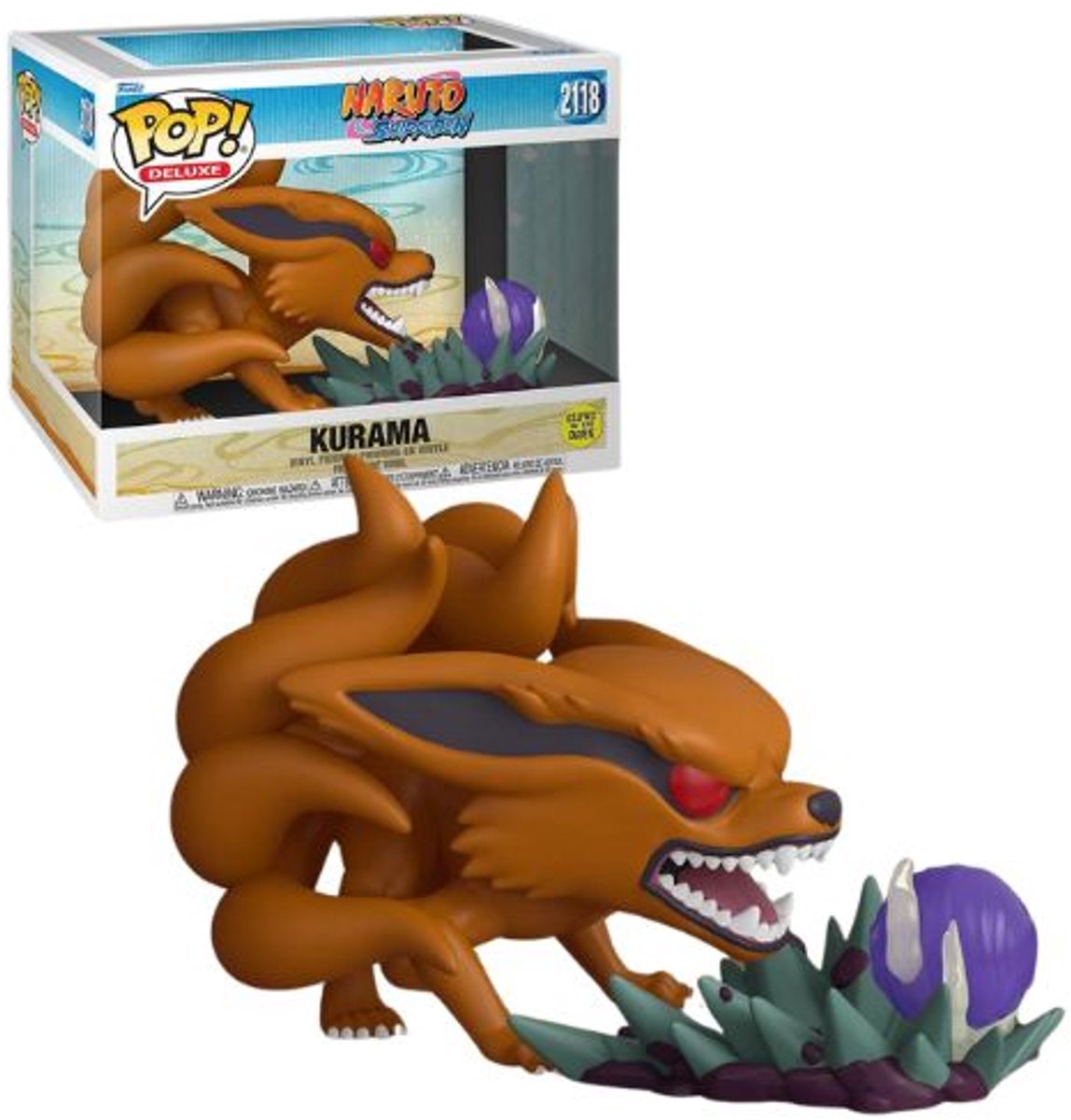 Funko Naruto Kurama (Pop! Deluxe) Glow-in-the-Dark Vinyl Figure 2118 Unisex Pop! - neutral - Standard