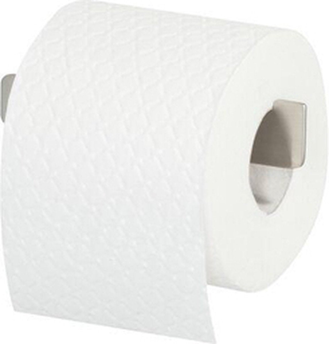 Tiger Colar - Toilettenpapierhalter ohne Klappe - ohne Bohren - Toilettenpapierhalter selbstklebend - Edelstahl gebürstet