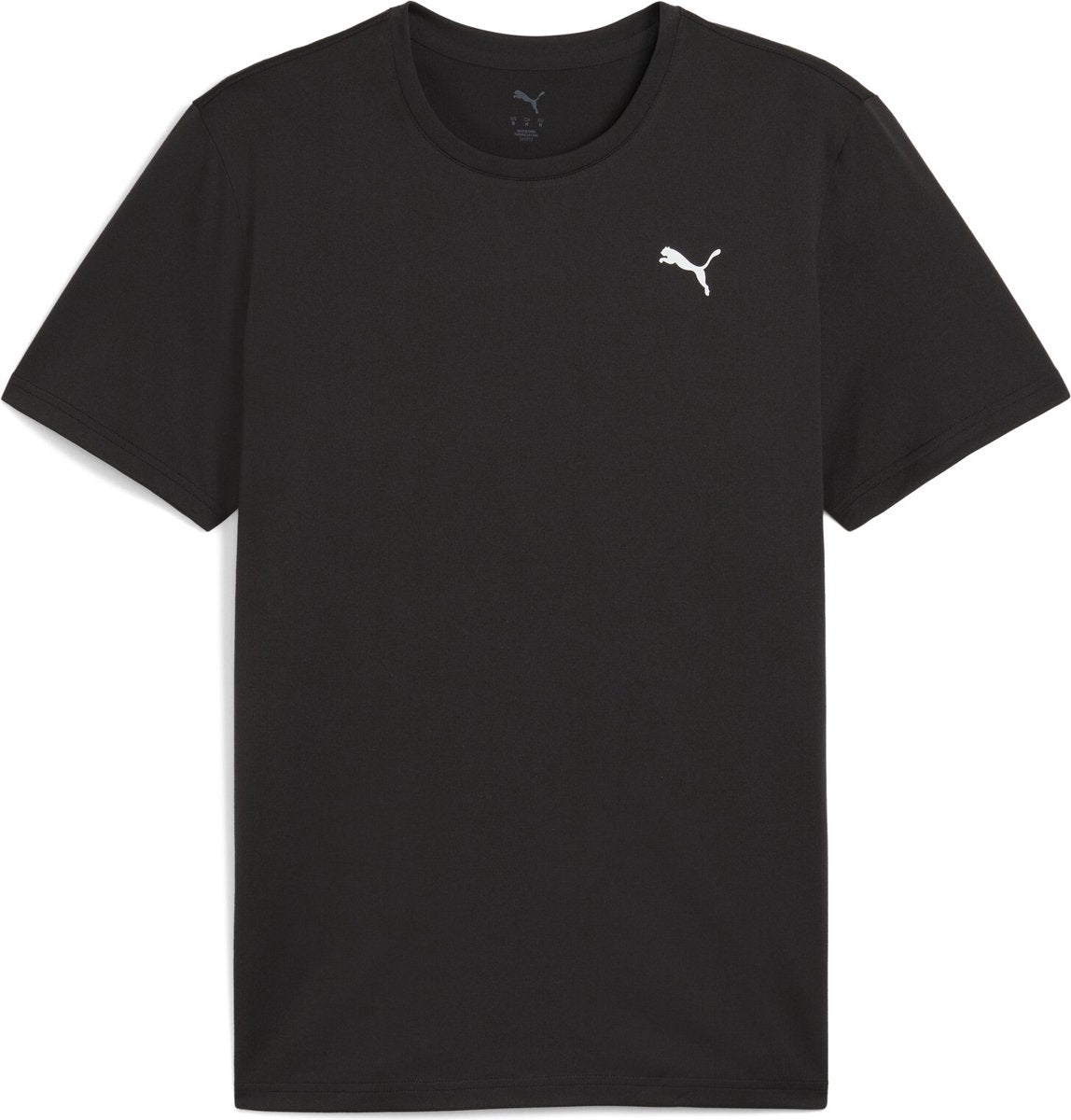 Puma M Tad Essentials Solid Cat Tee (LC Small Cat) Herren-Sportshirt – Schwarz