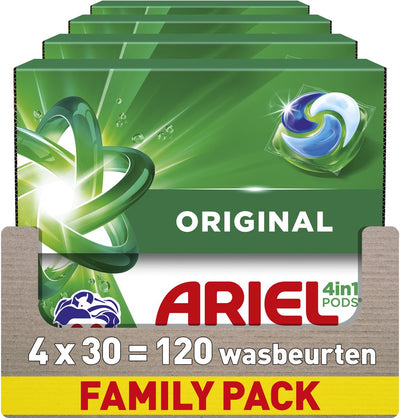 Ariel 4in1 Waschmittelkapseln Original – 4 x 30 Waschgänge