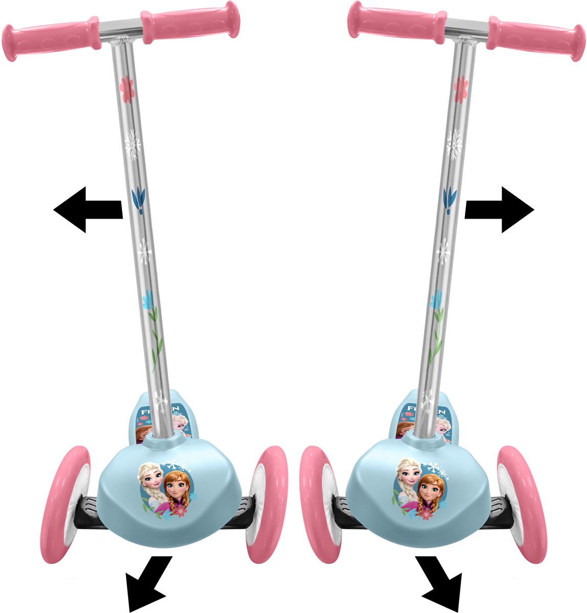 Stempel Disney Frozen 3-Rad-Kinderroller – Lenkroller – Mädchen – Weiß Blau