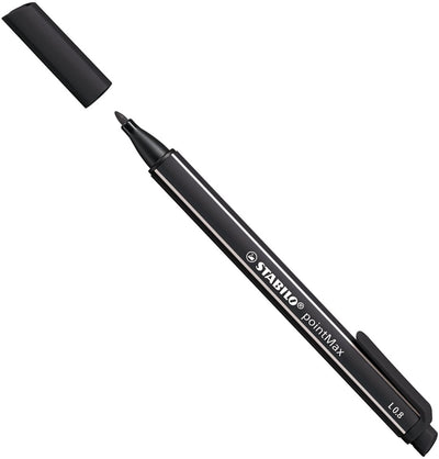 Stabilo Pointmax Hardtip Fineliner Black (488 46)