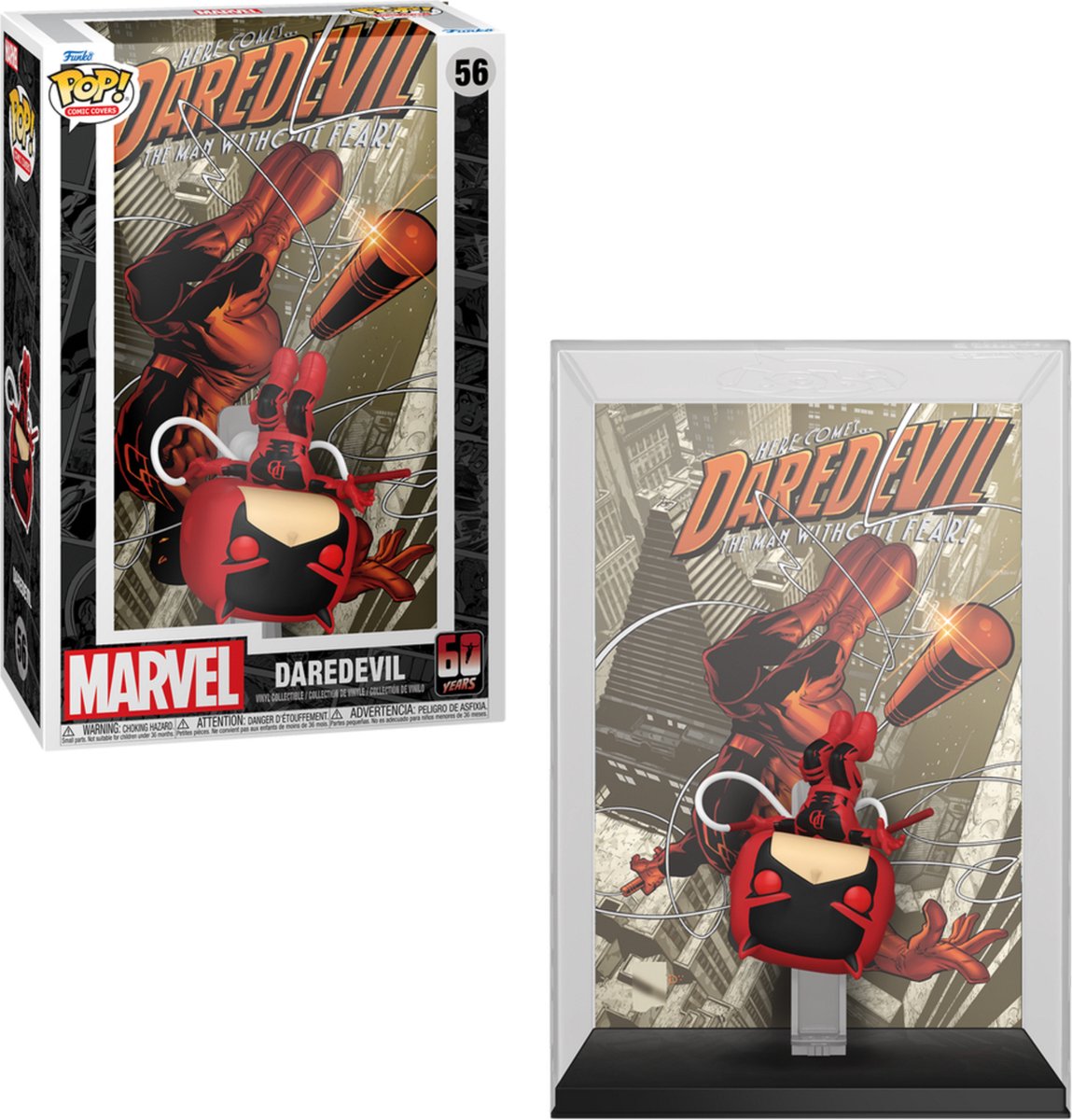 Funko waghalsiger Pop zum 60-jährigen Jubiläum! Comic-Cover Vinylfigur Daredevil #1 9 cm Pop! Figur